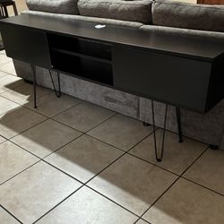 Black TV Stand  (fits up to 82 TVs)