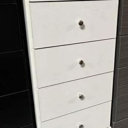 Slim 5 Drawer White (( Rails 