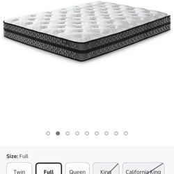 Sierra Sleep by Ashley 10 Inch Medium Hybrid Full Mattress in a Box - Gel Memory Foam with Pocketed Coils, CertiPUR-US Certified