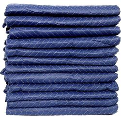 12 (Dozen) Blue Moving Blankets 