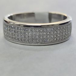925 Silver CZ Stone Ring 