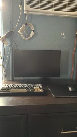 Monitor monitor arm keyboard mouse and mouse pad trading or throw me a price