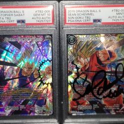 Dragonball Z Goku & Vegeta Autographed Set