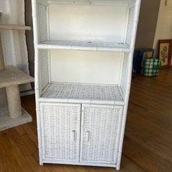 Vintage rattan Storage Shelves