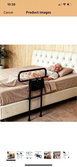 Bed Rails for Elderly Adults Safety, Adjustable Bed Assist Rail with Non-Slip Base, 400 lbs Support Bed Grab Bar for Seniors, Fits Twin Full Queen Kin