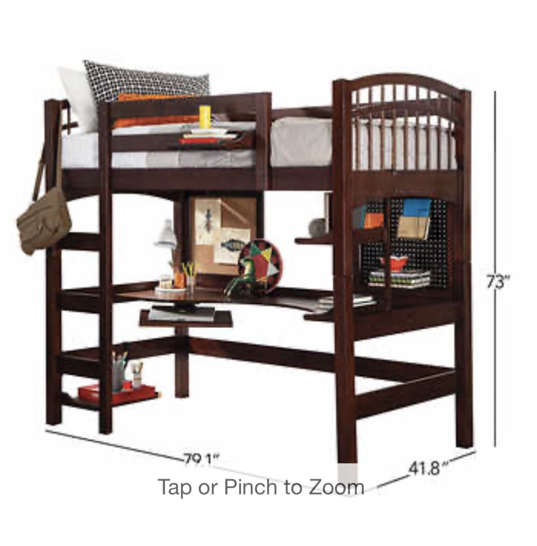 Twin Loft Bed with Desk by Epoch Designs