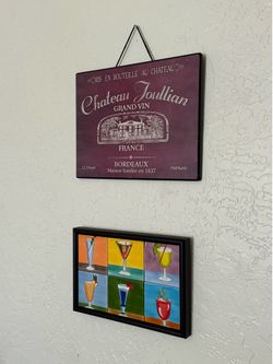 Kitchen Wine/Cocktail Wall Decor