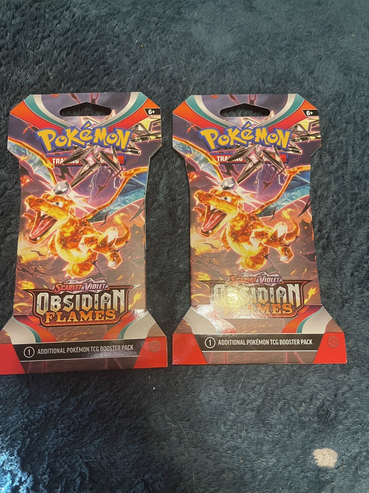 2 Scarlet & Violet OBSIDIAN FLAMES BOOSTER PACKS. FACTORY SEALED