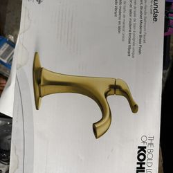 KOHLER Sundae Single Handle Single Hole Bathroom Faucet in Vibrant Brushed Moderne Brass