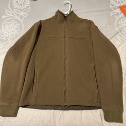 Vintage Columbia Interchange Heavy Weight Full Zip Fleece Jacket Tan Brown