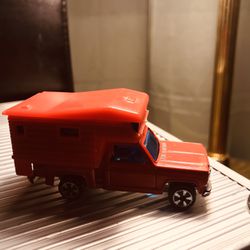 Vintage 3’ Inch 1/64 Scale And Plastic Hong Kong Pickup Camper Toy