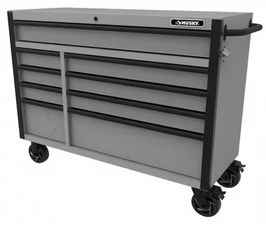 Husky  Heavy-Duty  52 in. W x 20 in. D  9-Drawer  Matte Gray  Rolling Tool Cabinet