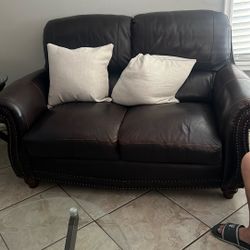 Leather Sofa And Love Seat 