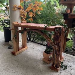 New Tree Branch Redwood Table/ Seat