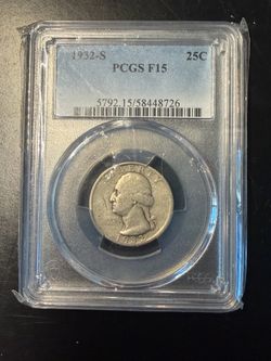 1932 S Washington Quarter PCGS F15