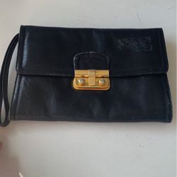 Italian  Leather Cluch Wristlet