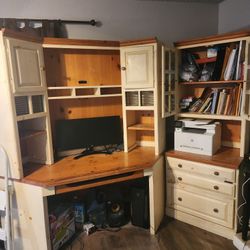 $500/OBO. Large Customized Desk Corner Wall Unit 