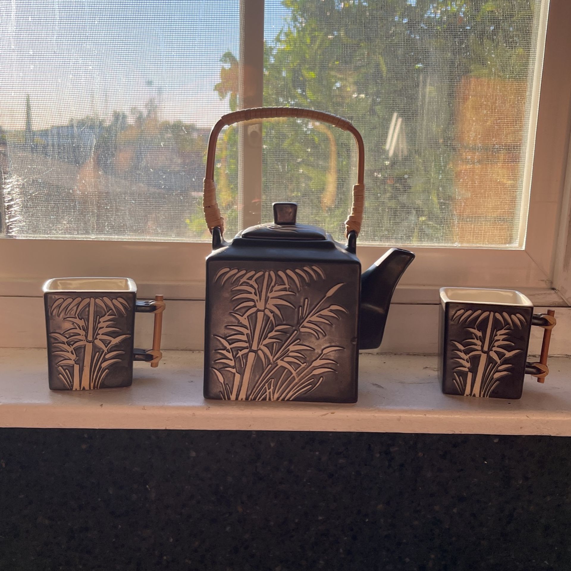 Tea Set Bamboo Style From Target - Never Used