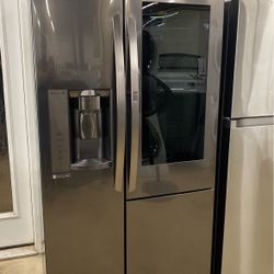 LG Refrigerator  Side By Side.  Black Stainless Steel 
