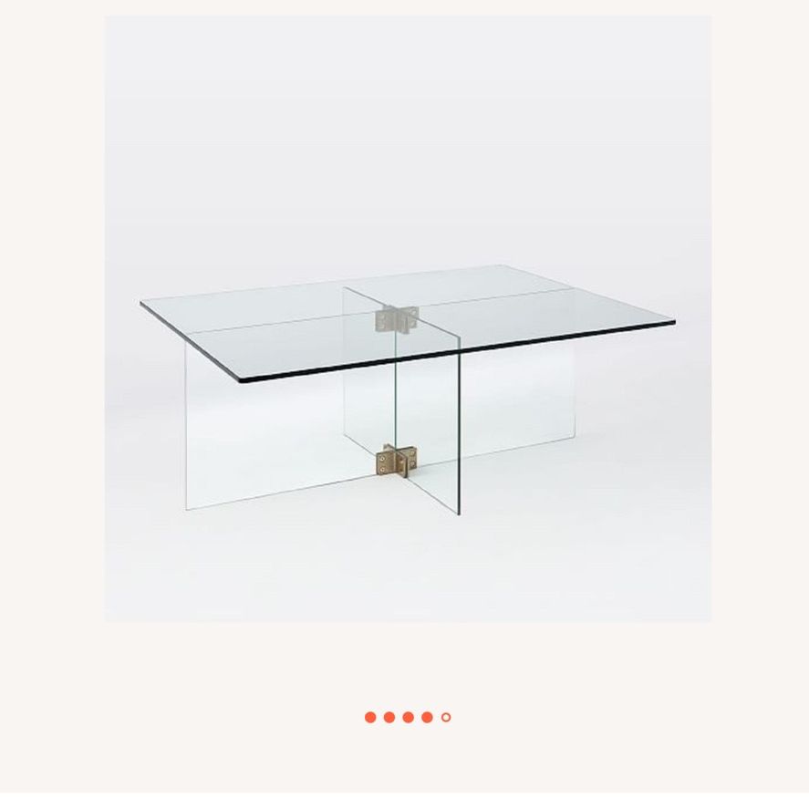 West Elm Glass Coffee Table