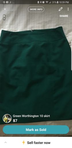 Green pencil skirt