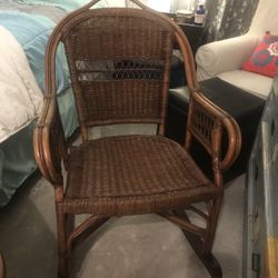 Vintage wicker rocker