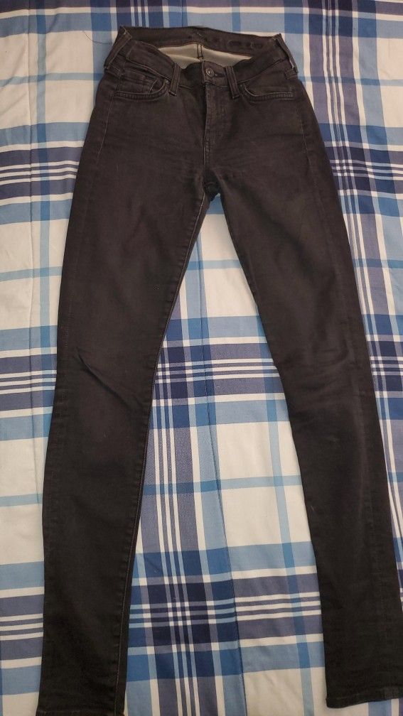 Pantalon Jeans Size XS Negro 7 For All