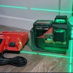 Milwaukee 3-Plane Laser Level, Battery And Charger