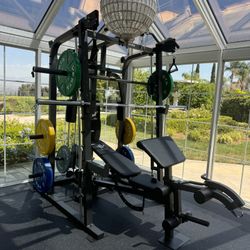 Smith Machine SM2001/FID Adj Bench/Gym Equipment/Fitness/Squat Rack/‼️⭕️WEIGHTS AND BARBELL SOLD INDIVIDUALLY ⭕️‼️FREE  DELIVERY🚚  