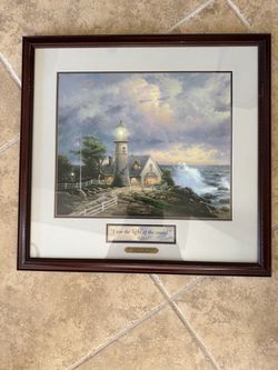 Thomas Kinkade’s “A Light in the Storm art picture painting