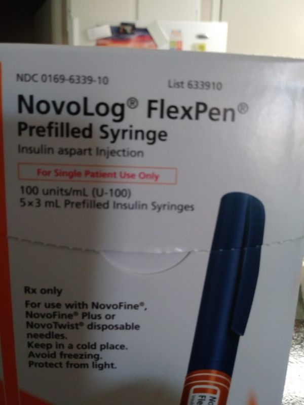 Novolog flex pen box never opened 5 pens for Sale in Las Vegas, NV