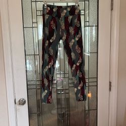 LuLaRoe Feather Design Leggings-One size Fits All