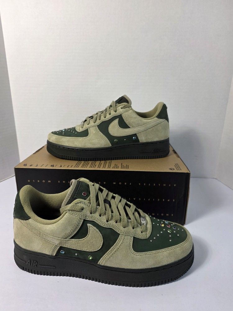Size 9 - Nike Air Force 1 Low Dark Army Neutral Olive Gems HF0674-300