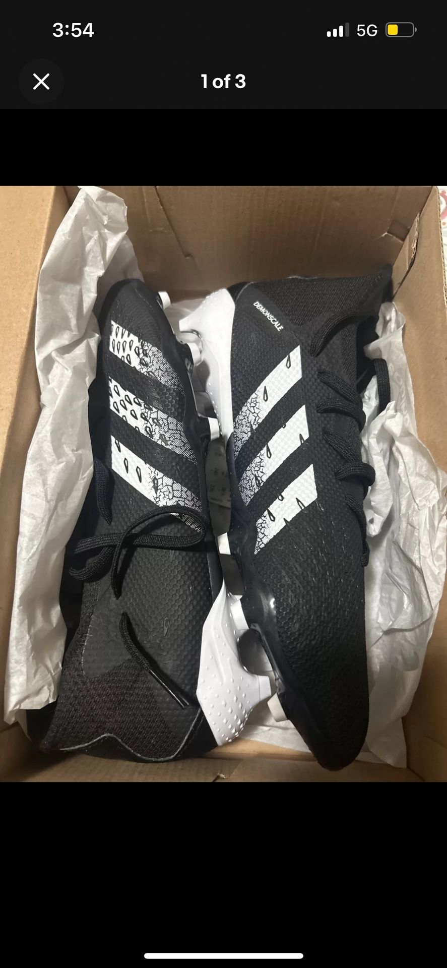 New Black And White Predator Adidas Soccer Cleats Size 6 Boys With Box