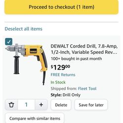 DeWalt Electric Drill DW2356