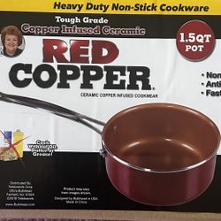 Red Copper 1.5 QT Pot