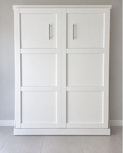 White Murphy Bed / Wall Bed – Modern Space-Saving Design