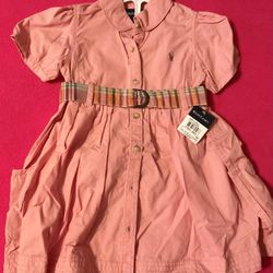 New Polo 2 Piece Dress Set-size 12 Months-$20 Firm,No holds 