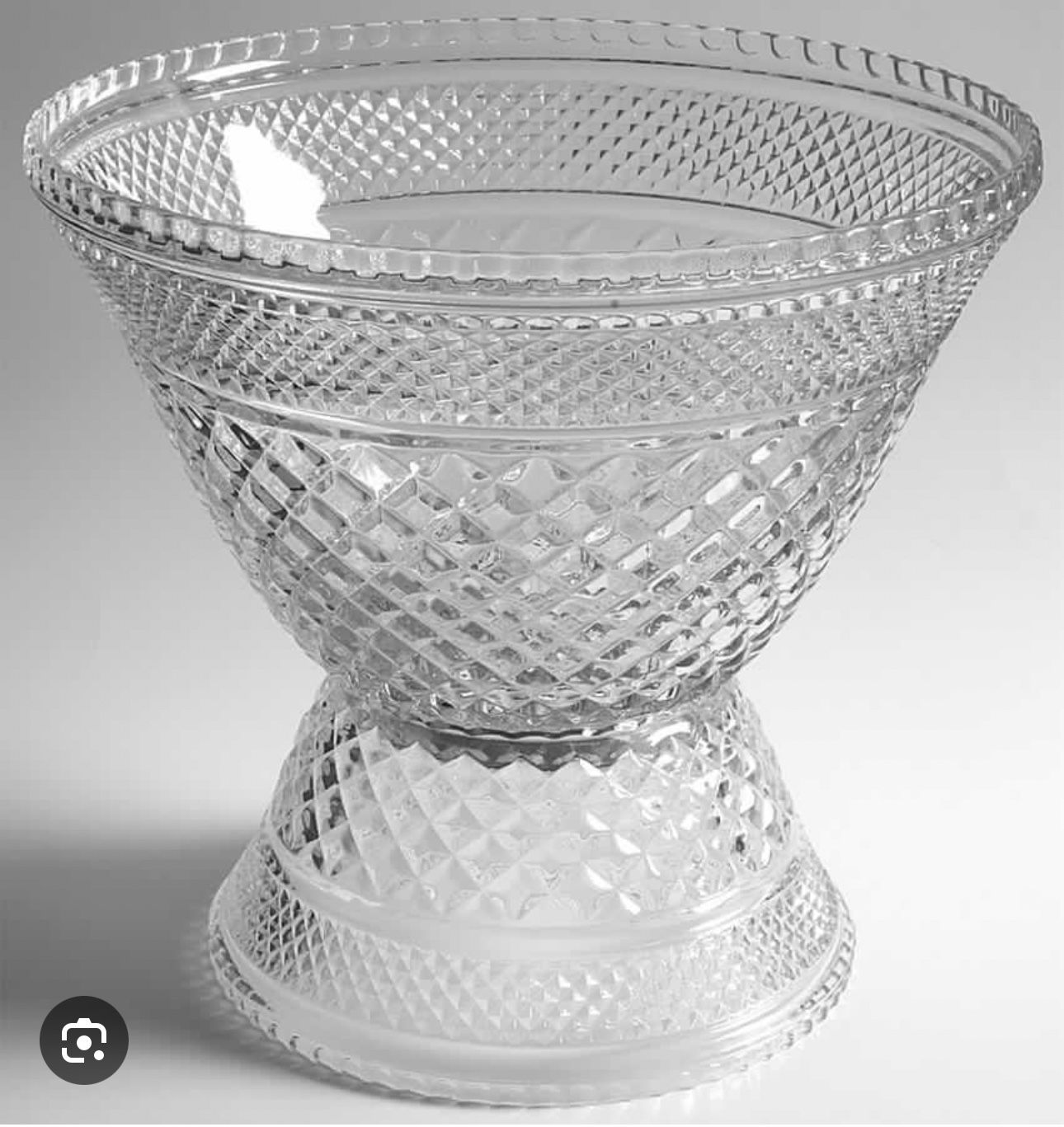 Vintage Anchor Hocking Punch Bowl & Stand