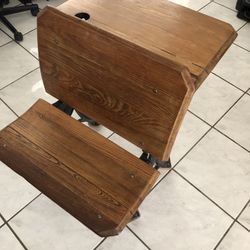 Antique School Children Desk With Storage