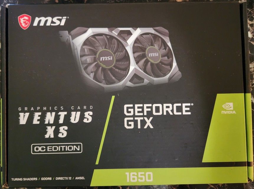 MSI Ventus XS OC Geforce GTX 1650 GDDR6 4GB 128 Bit
