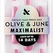 Press On Nails Coffin Shape Medium Length Rose Velvet Color New Never Opened