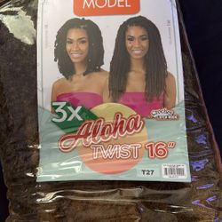 2 Packs Of Aloha Twists Hair 16” T27