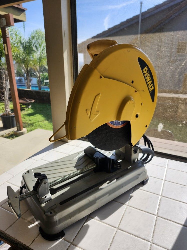 Dewalt cut off saw
With blade quick release