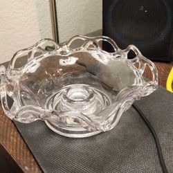 Antique Glass Candle Holder