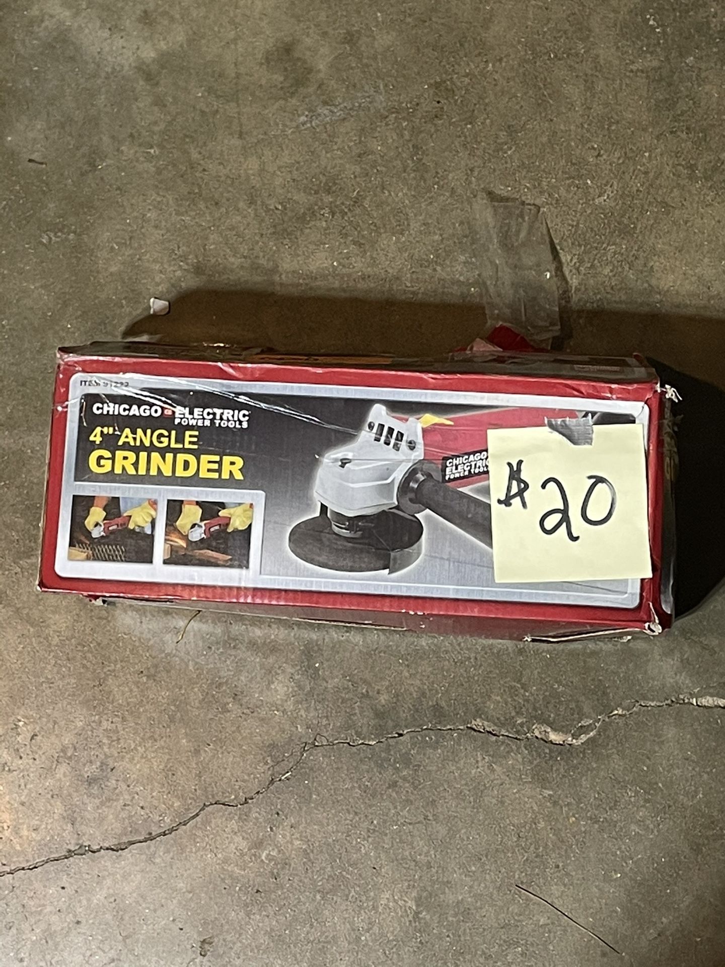 Chicago Electric Power Tool 4” Angle Grinder