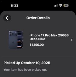 iPhone 17 Pro Max 256GB Deep Blue