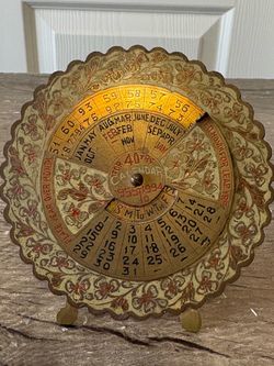 Vintage 40-Year Perpetual Wheel Calendar 1955–1994