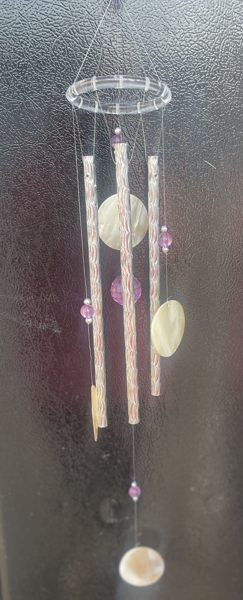 Shell & Purple Crystals Wind Chimes 