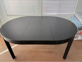 IKEA Extendable Black Dining Table